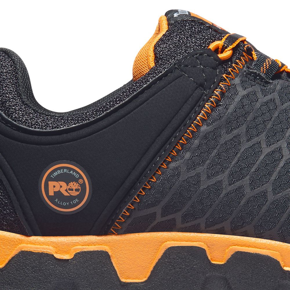 Zapatos De Seguridad Timberland Hombre Pro® Powertrain Sport Alloy Toe Eh Negras/Naranjas - Chile EX